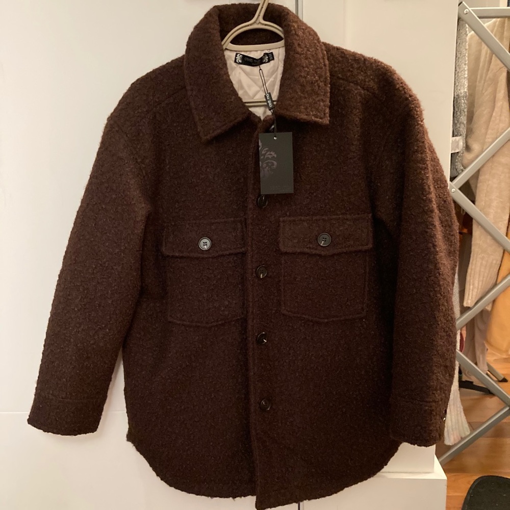 NWT! - C’est Moi | Button Down Bouclé Coat - Picture 8 of 8